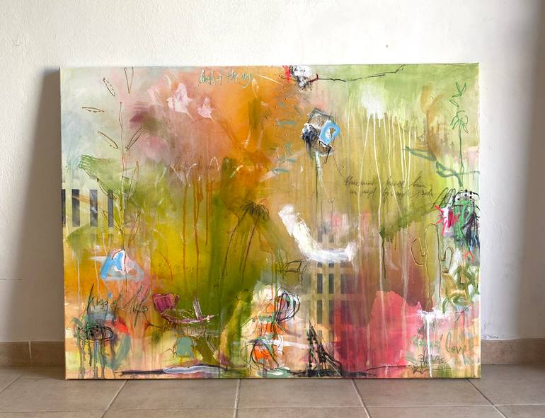 Original Abstract Expressionism Abstract Painting by Beate Garding Schubert