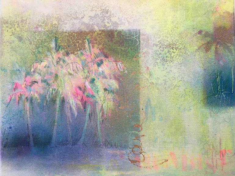 Original Abstract Garden Painting by Bea Schubert