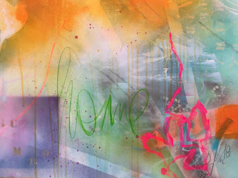 Original Abstract Expressionism Abstract Painting by Beate Garding Schubert