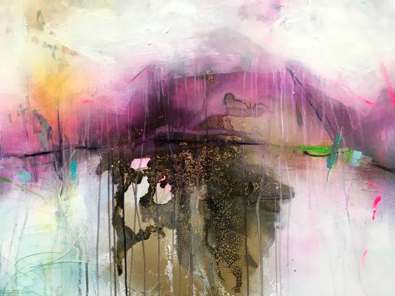 Original Abstract Expressionism Abstract Painting by Beate Garding Schubert