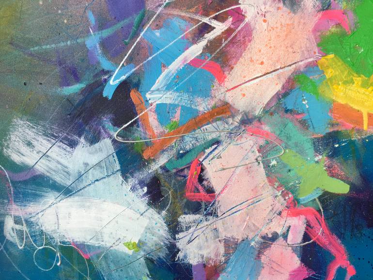 Original Abstract Expressionism Abstract Painting by Beate Garding Schubert