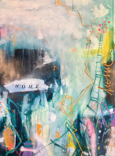 Original Street Art Abstract Paintings by Bea Schubert