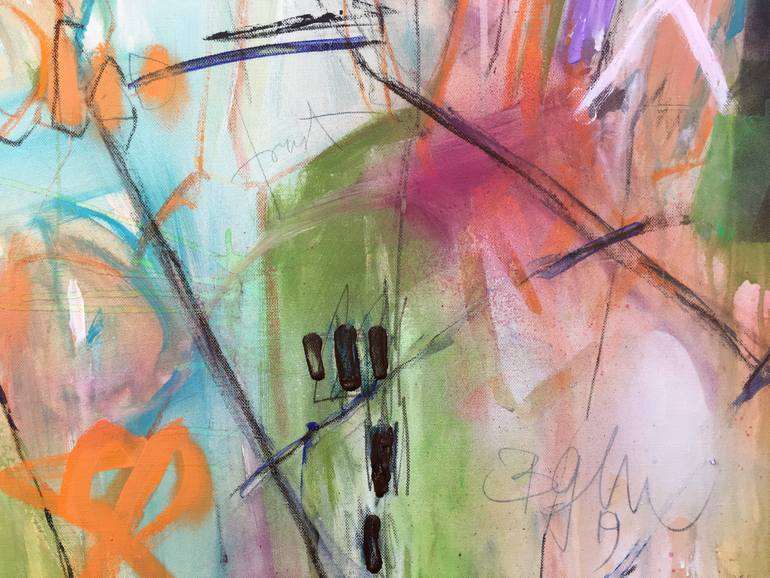Original Abstract Expressionism Abstract Painting by Beate Garding Schubert