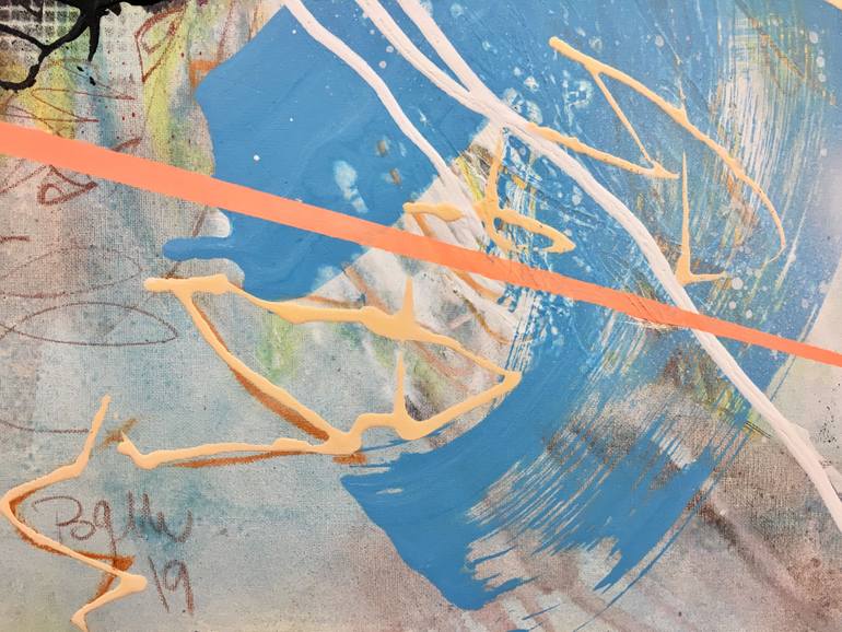 Original Street Art Abstract Painting by Beate Garding Schubert