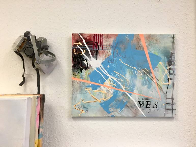 Original Street Art Abstract Painting by Beate Garding Schubert