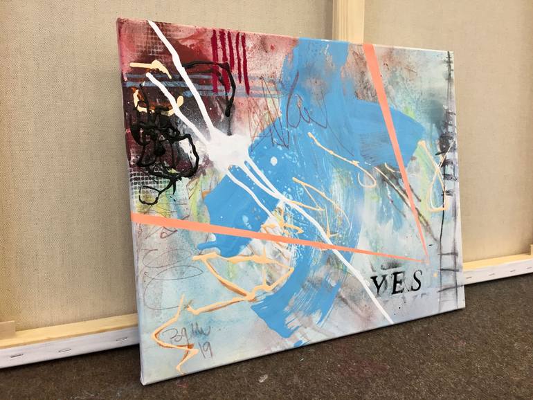 Original Street Art Abstract Painting by Beate Garding Schubert