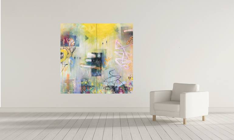 Original Abstract Expressionism Abstract Painting by Bea Schubert