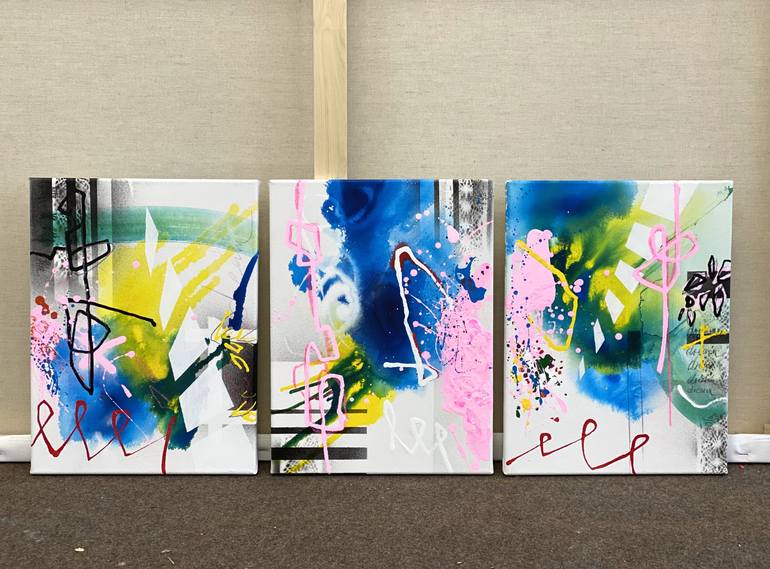 dream XIII (triptychon) Painting by Bea Schubert | Saatchi Art