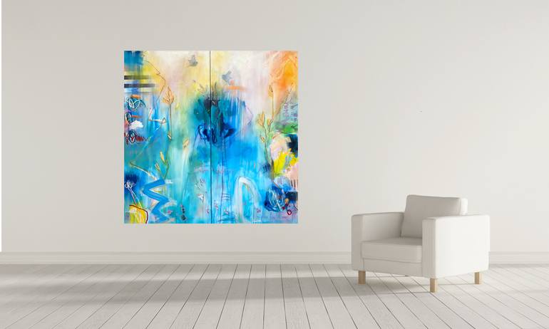 Original Abstract Expressionism Abstract Painting by Bea Schubert