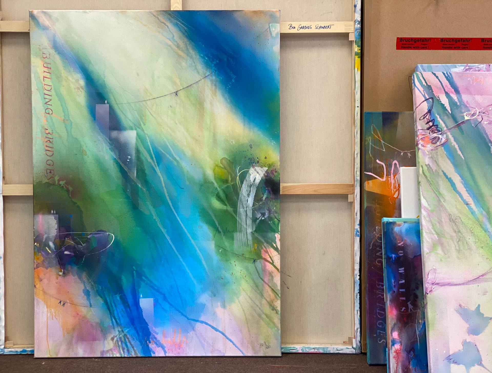 Building Bridges Iii Xl Painting By Beate Garding Schubert Saatchi Art