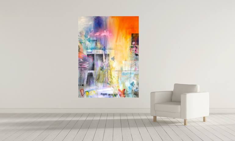 Original Street Art Abstract Painting by Bea Schubert