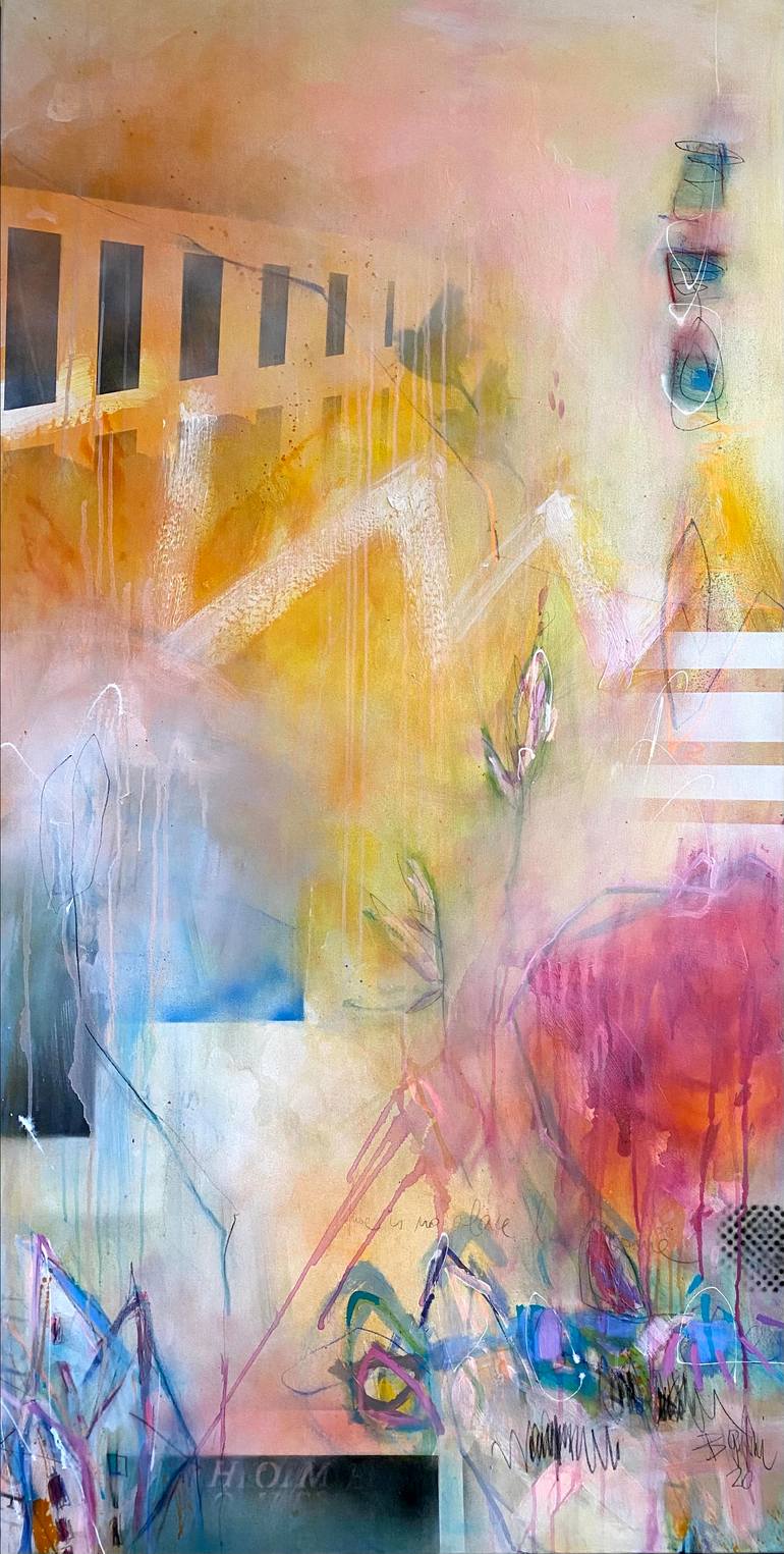 Original Abstract Expressionism Abstract Painting by Beate Garding Schubert