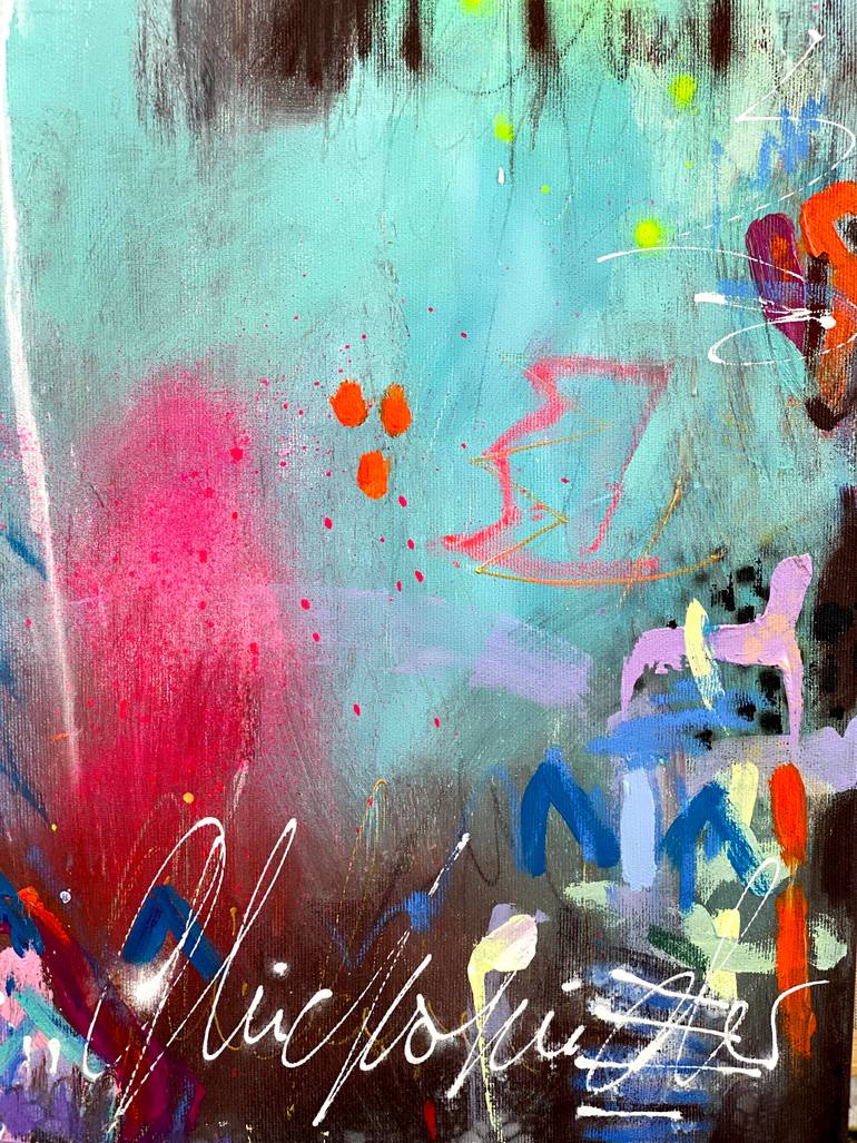 Original Abstract Expressionism Abstract Painting by Beate Garding Schubert