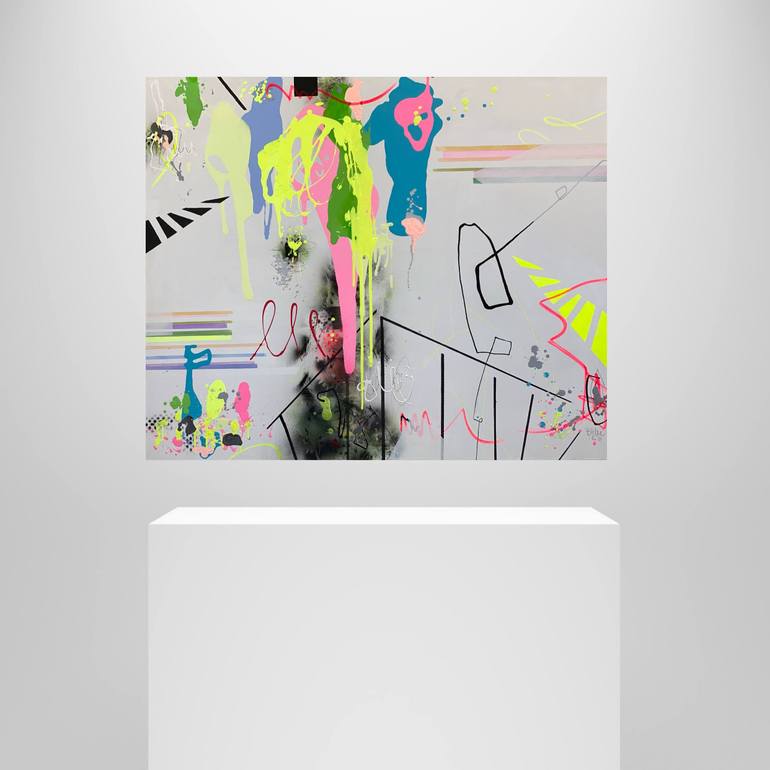 Original Pop Art Abstract Painting by Beate Garding Schubert