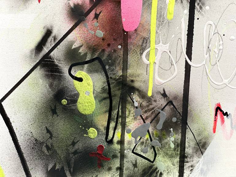 Original Pop Art Abstract Painting by Beate Garding Schubert