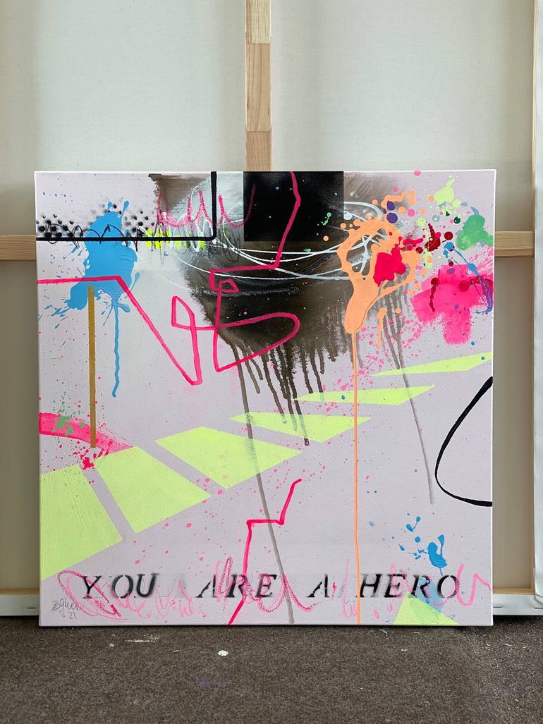 Original Abstract Expressionism Abstract Painting by Beate Garding Schubert
