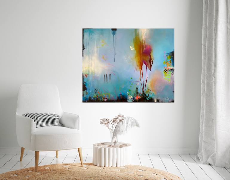 Original Abstract Expressionism Abstract Painting by Beate Garding Schubert
