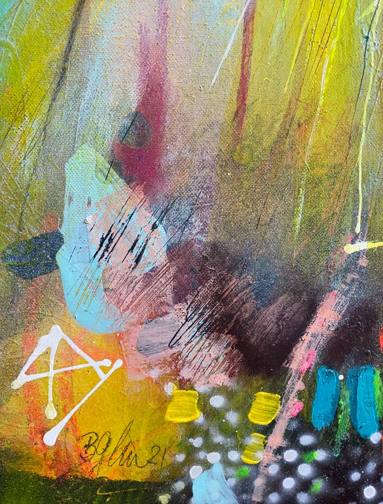 Original Abstract Expressionism Abstract Painting by Beate Garding Schubert