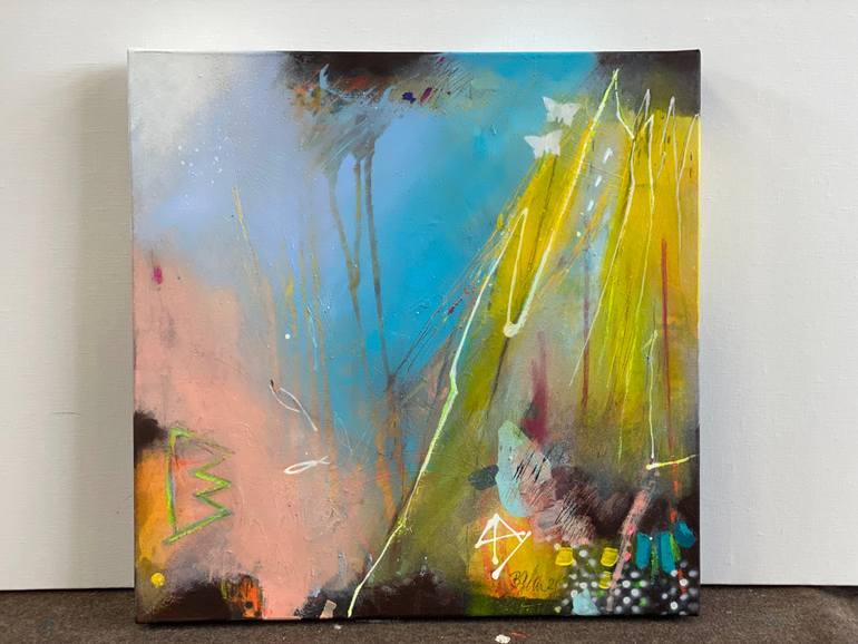 Original Abstract Expressionism Abstract Painting by Beate Garding Schubert