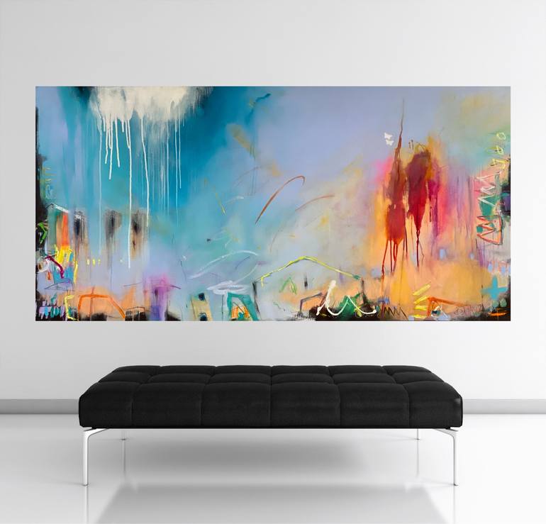 Original Abstract Expressionism Abstract Painting by Bea Schubert