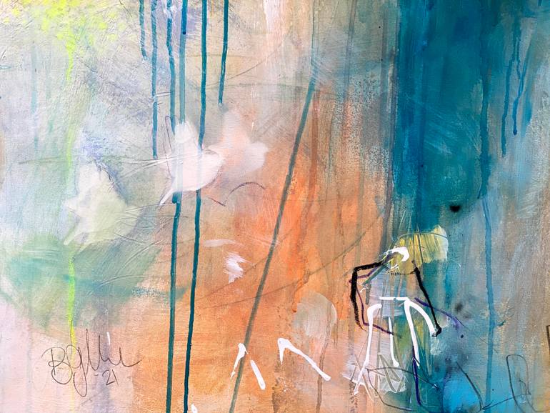 Original Abstract Expressionism Abstract Painting by Beate Garding Schubert