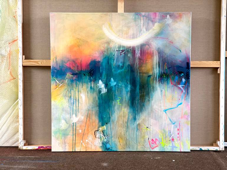 Original Abstract Expressionism Abstract Painting by Beate Garding Schubert