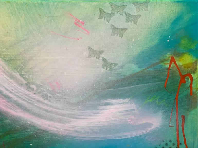 Original Abstract Expressionism Abstract Painting by Beate Garding Schubert