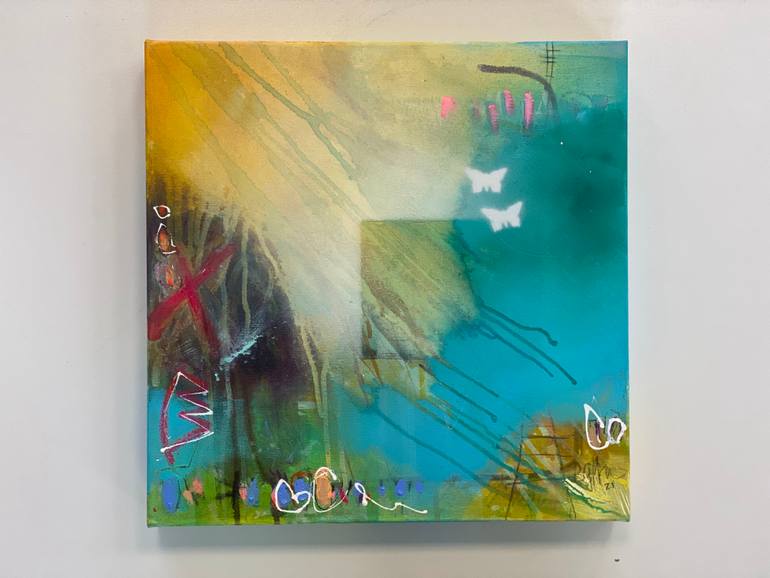 Original Abstract Expressionism Abstract Painting by Beate Garding Schubert