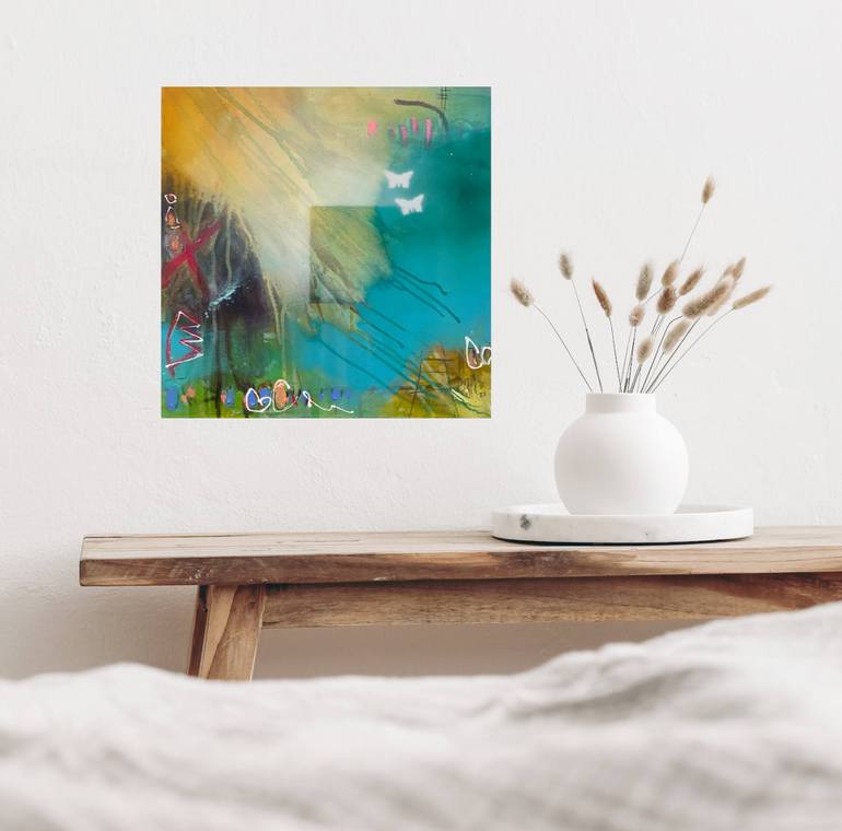 Original Abstract Expressionism Abstract Painting by Beate Garding Schubert