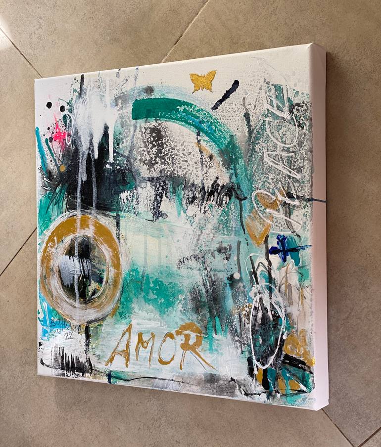 Original Abstract Expressionism Abstract Painting by Beate Garding Schubert