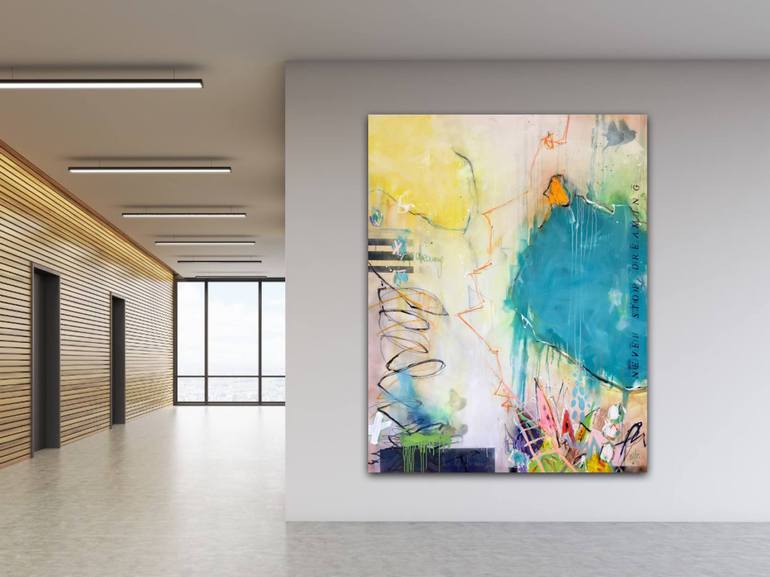 Original Abstract Expressionism Abstract Painting by Beate Garding Schubert