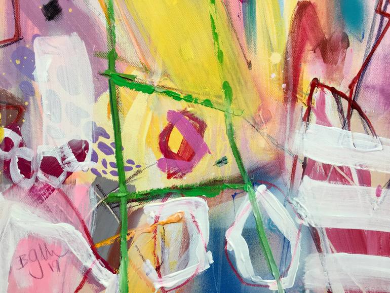 Original Abstract Expressionism Abstract Painting by Beate Garding Schubert