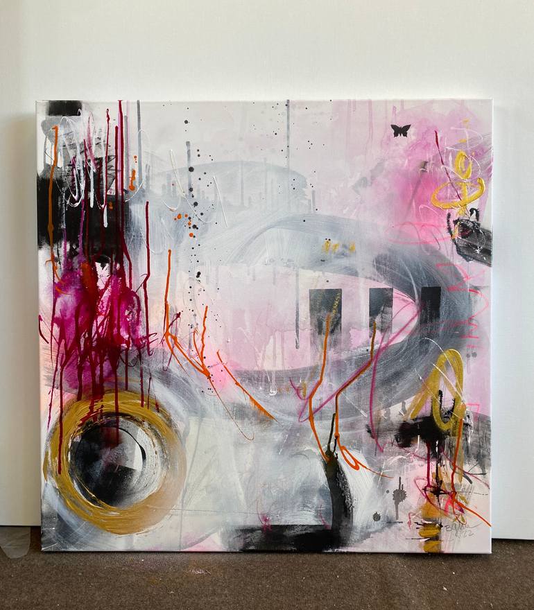 Original Abstract Expressionism Abstract Painting by Beate Garding Schubert