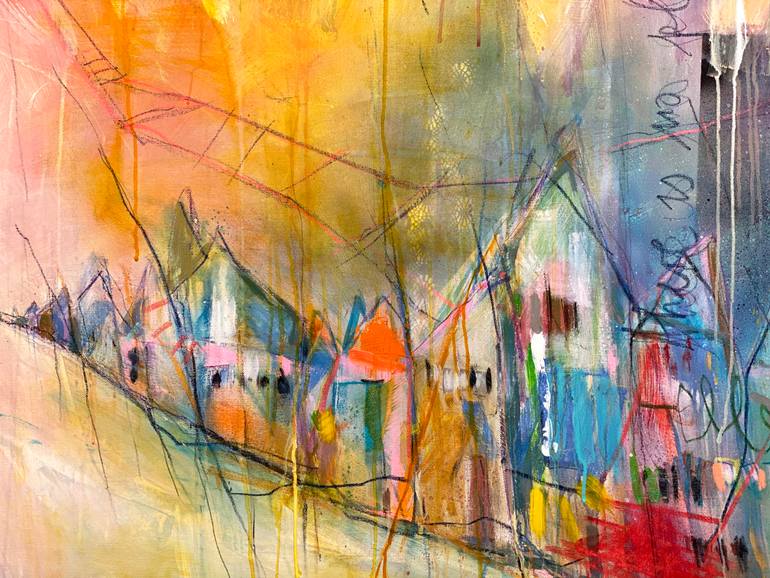 Original Abstract Expressionism Abstract Painting by Beate Garding Schubert