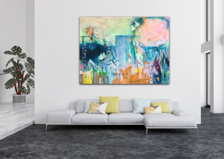 Original Street Art Abstract Painting by Beate Garding Schubert