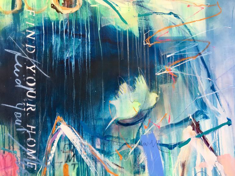 Original Street Art Abstract Painting by Beate Garding Schubert