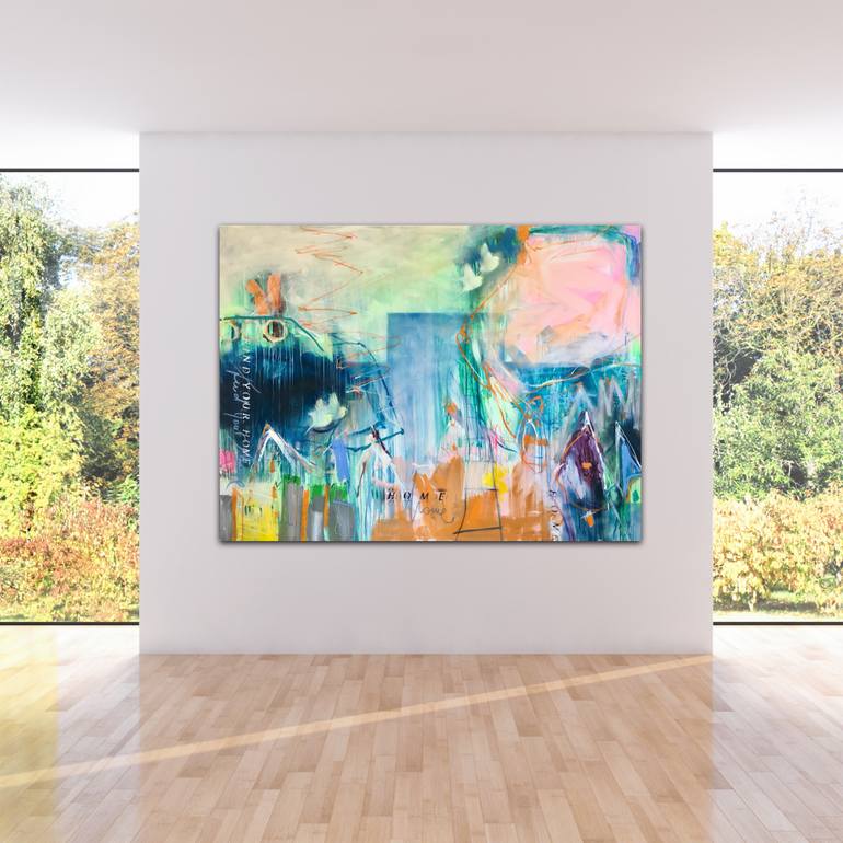 Original Street Art Abstract Painting by Beate Garding Schubert