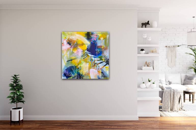 Original Abstract Expressionism Abstract Painting by Beate Garding Schubert