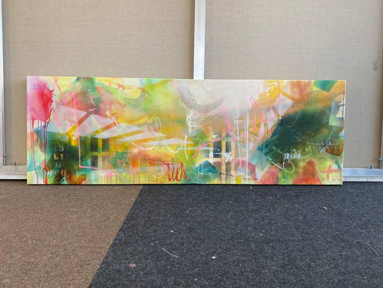Original Street Art Abstract Painting by Beate Garding Schubert