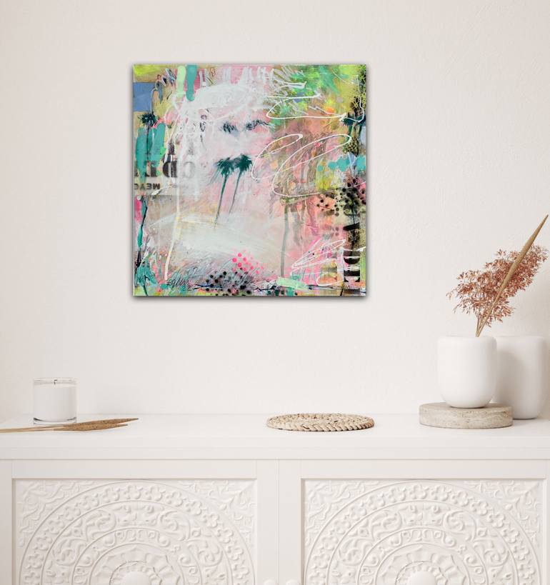 Original Pop Art Abstract Painting by Beate Garding Schubert