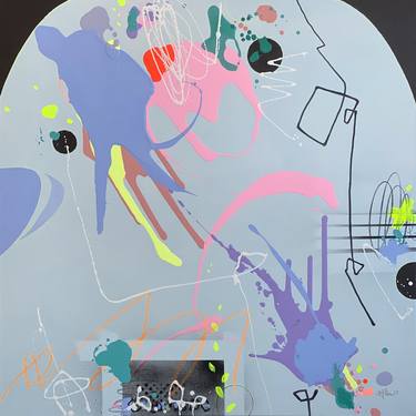 Original Pop Art Abstract Paintings by Beate Garding Schubert