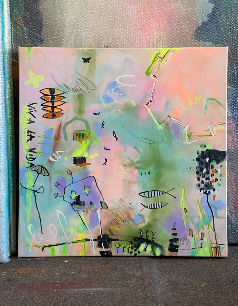 Original Abstract Love Painting by Beate Garding Schubert