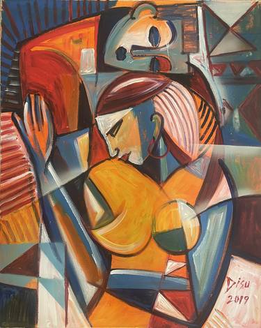 Original Art Deco Abstract Paintings by Dada Adesoji Disu