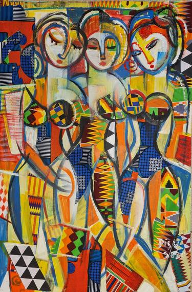 Original Conceptual Abstract Painting by  Dada Adesoji  Disu