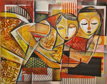 Original Cubism Culture Paintings by Dada Adesoji Disu