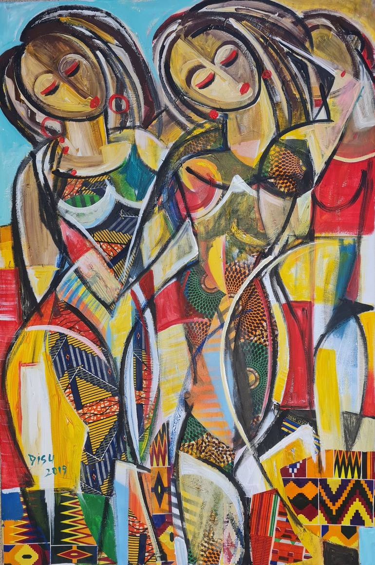 Shakara Ladies Painting by Dada Adesoji Disu | Saatchi Art