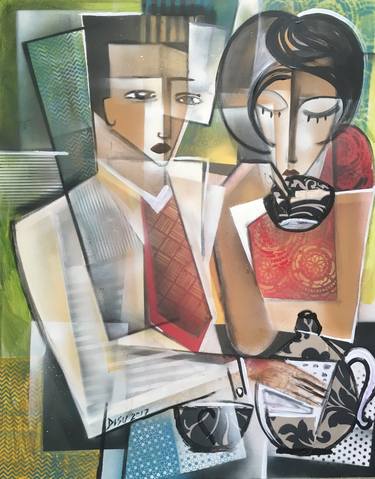 Original Abstract Love Paintings by Dada Adesoji Disu