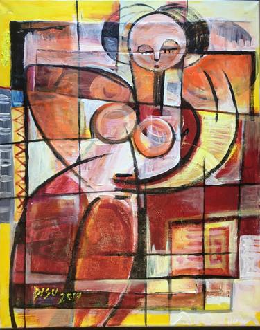 Original Abstract World Culture Paintings by Dada Adesoji Disu