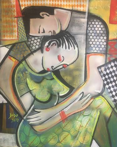 Original Art Deco Abstract Paintings by Dada Adesoji Disu