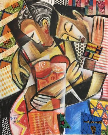 Original Art Deco Abstract Paintings by Dada Adesoji Disu